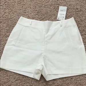 New Zara High Waist White Shorts Medium